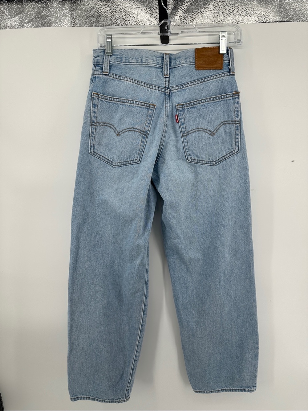 Levi's Premium Baggy Dad Y2K Streetwear Skater Retro Light Blue Jeans Sz25 - Picture 7 of 14
